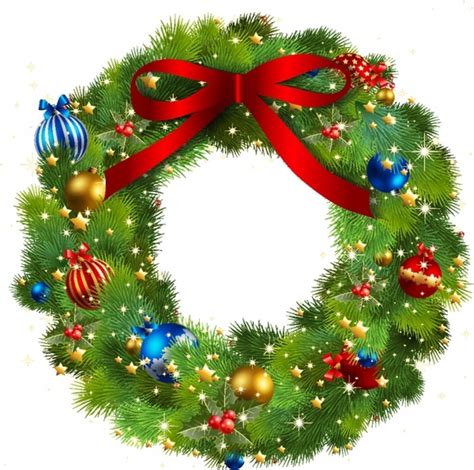 Download Free Sweet Christmas Vector Wreaths Printable